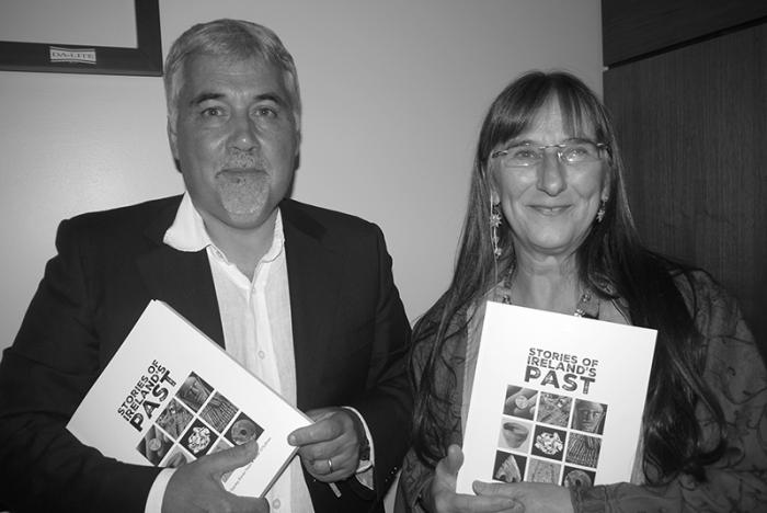 Co-editor Professor Aidan O'Sullivan and Dr Alison Sheridan at the launch of Stories of Irelands Past